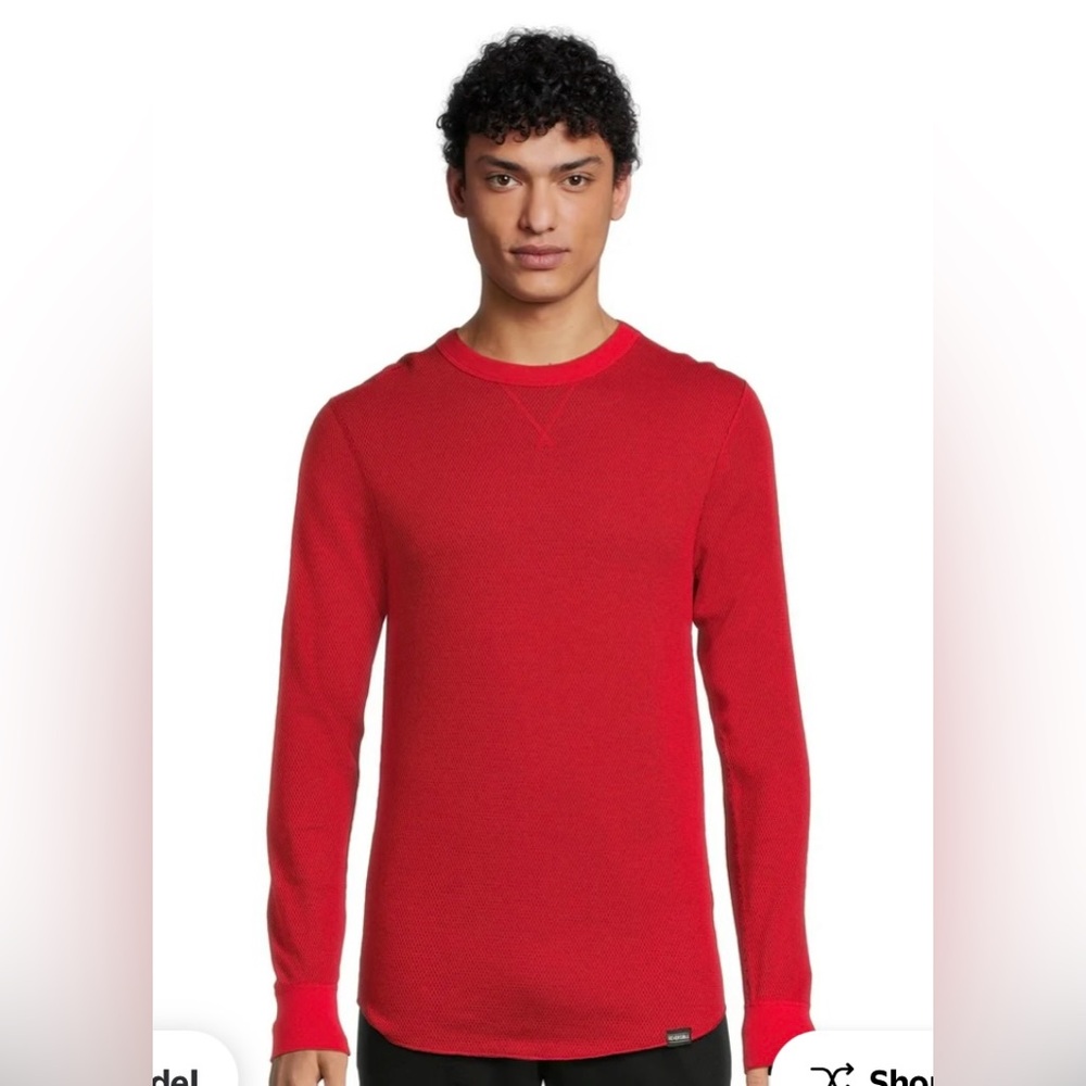 Hanes Men’s Thermal Reversible‎ Crewneck Top! NEW! Size Medium.